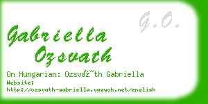 gabriella ozsvath business card